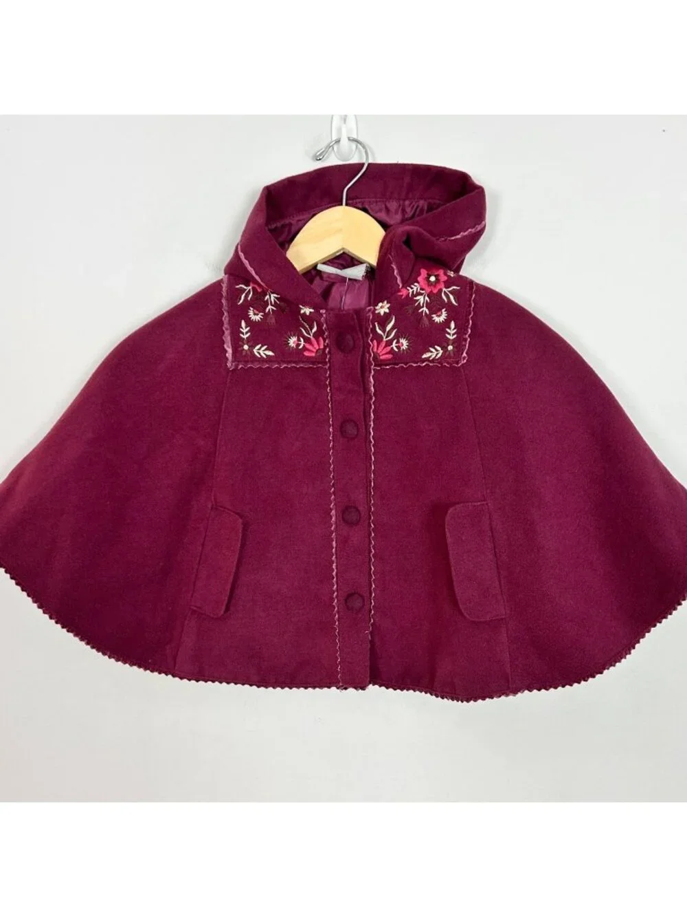 NEW Tahari Deep Red Burgundy Hooded Cap Jacket Size 3T Girls